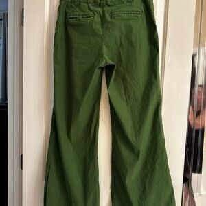 Maeve Anthropologie Green Trousers Petite